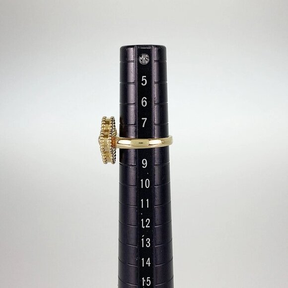 Van Cleef & Arpels Vintage Alhambra VCARA41148 Yellow gold Shell diamond Ring - Picture 13 of 14